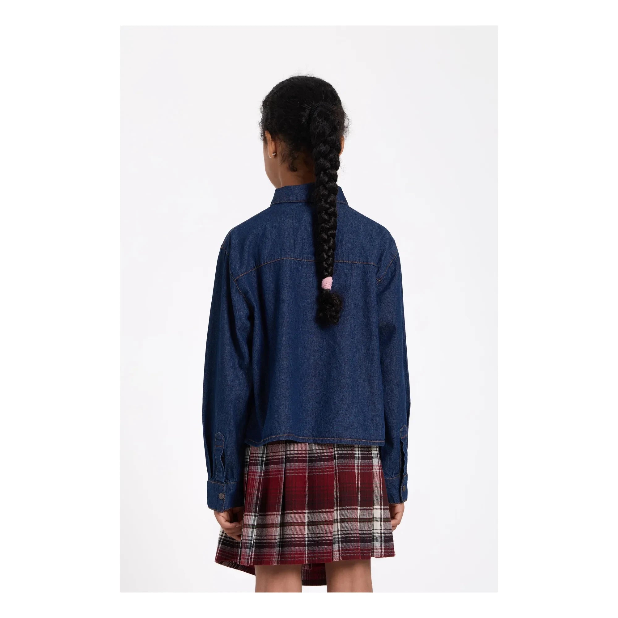 Finger in the nose - Falda asimétrica Sterling Check | Berenjena