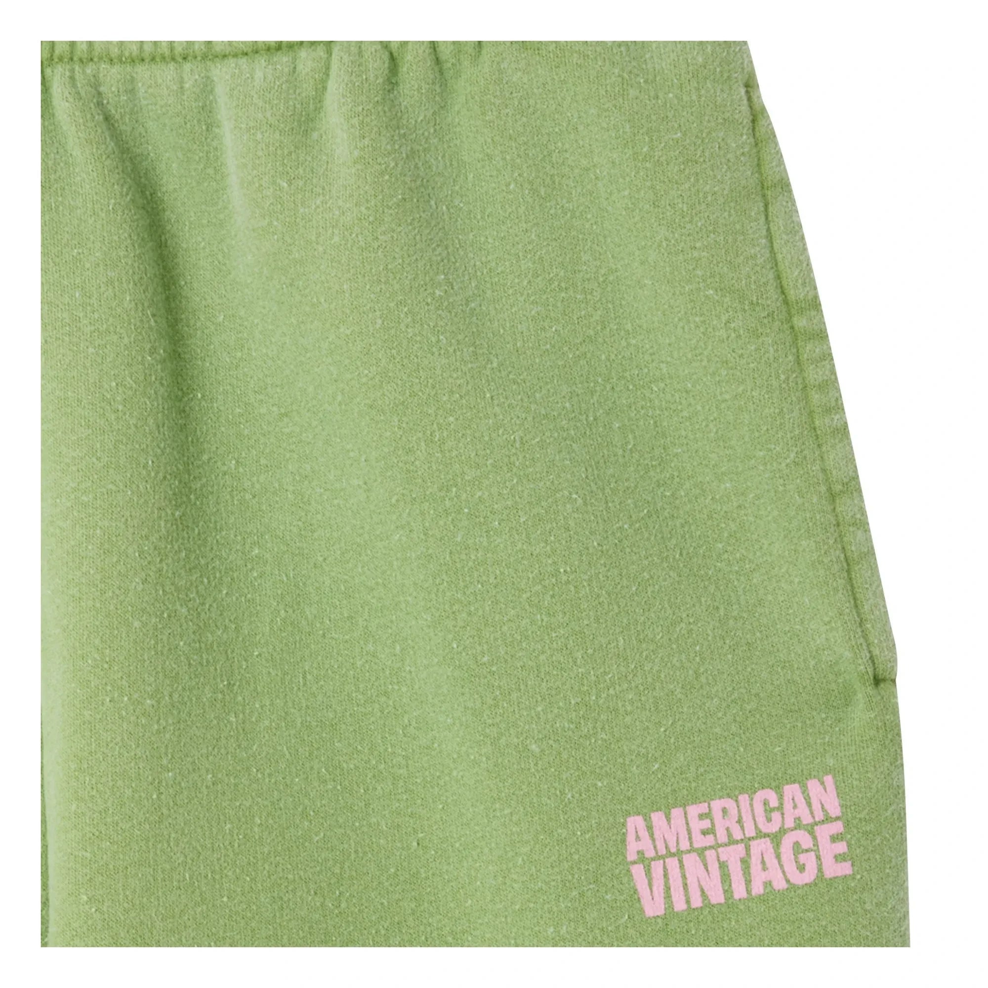 American Vintage - Pantalón de chándal de algodón Plizzy | Verde Pálido