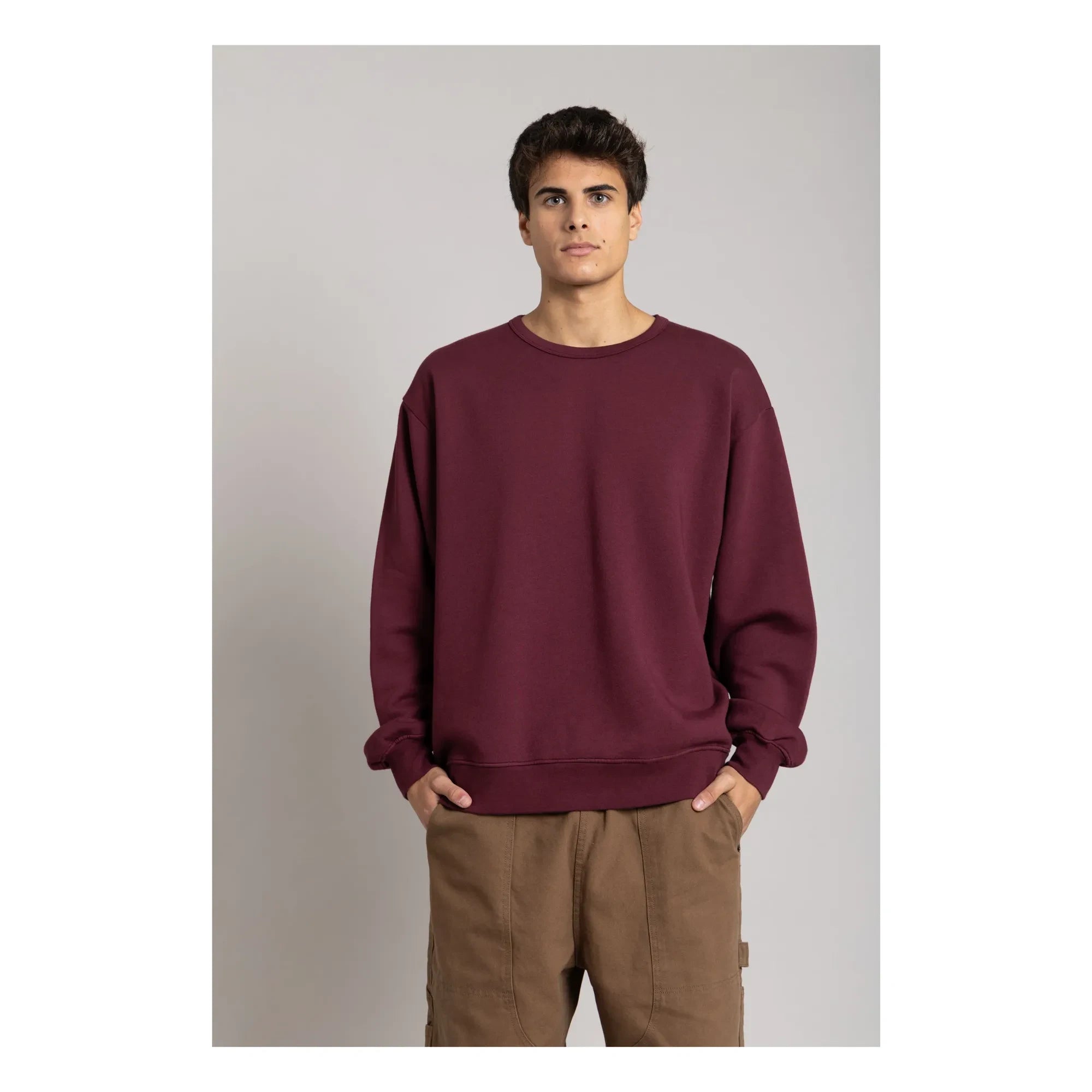 Smallable Man - Sudadera de algodón orgánico | Berenjena