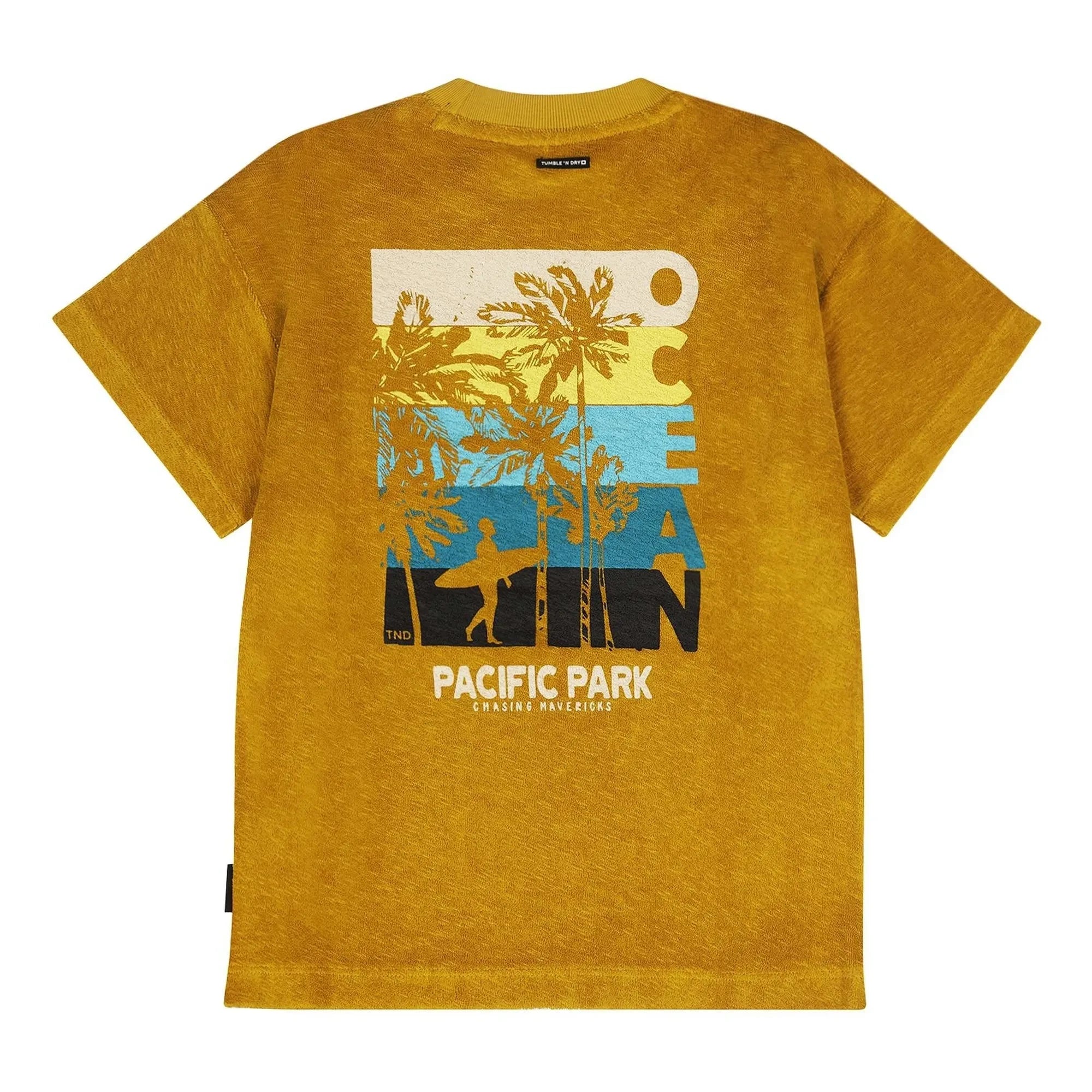 Tumble N'Dry - Camiseta Pacificus de algodón orgánico con textura de toalla | Mostaza