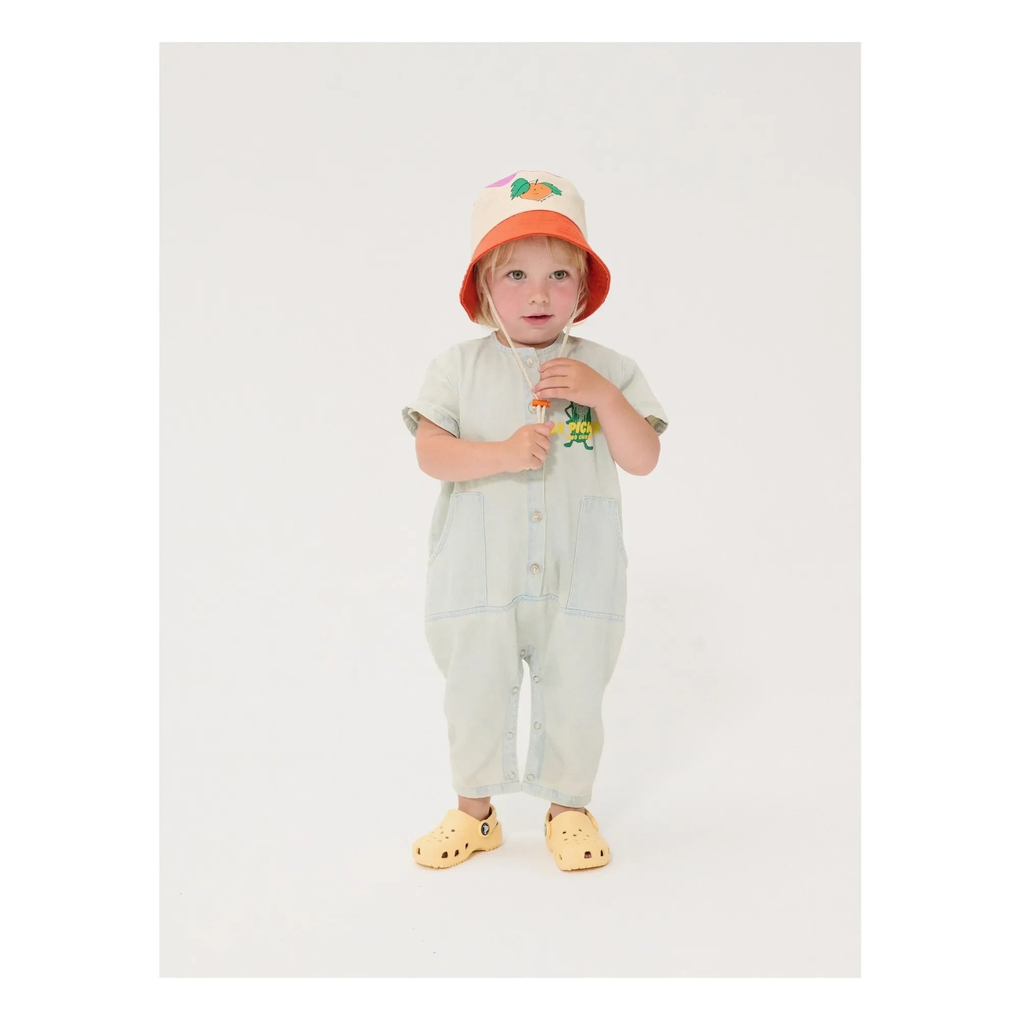 Bobo Choses - Gorro de Fibra Reciclada con Bloques de Color | Naranja