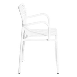 Petite friture - Set de 2 sillas con brazos para exterior Week-end | Blanco