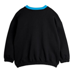 Mini Rodini - Sudadera de algodón orgánico con el logotipo de Space Tour | Negro