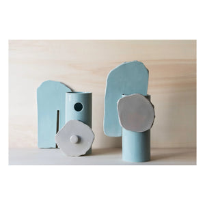 Vitra - Jarrón Découpage Leaf - Ronan & Erwan Bouroullec | Azul Hielo