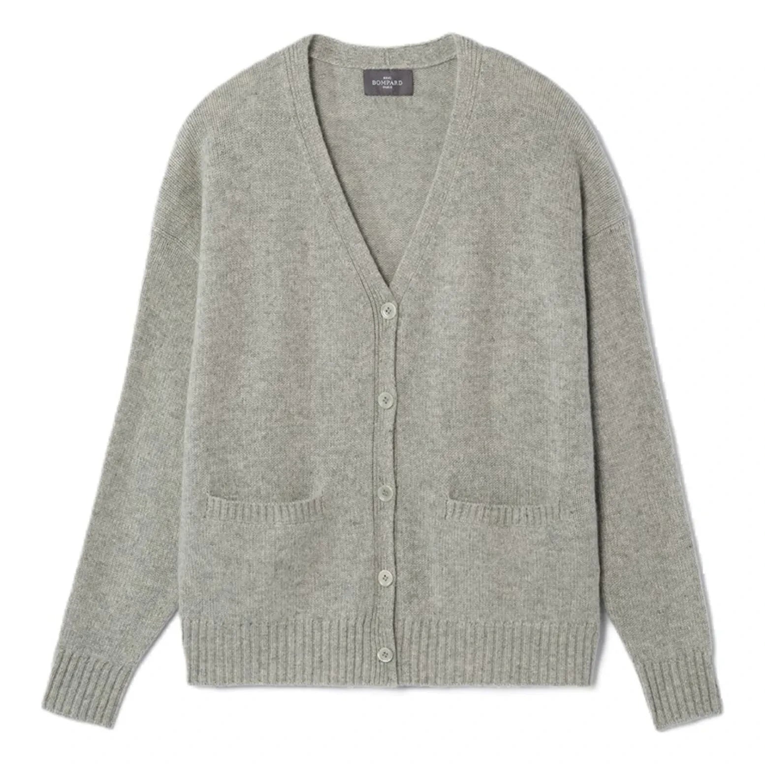 Bompard - Chaleco de cachemir oversize | Gris plata