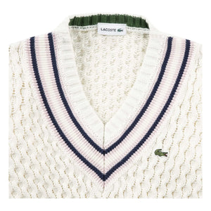 Lacoste - Jersey de punto trenzado de algodón orgánico | Crudo