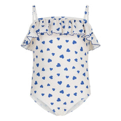 Petit Bateau - Traje de baño Flying Hearts | Blanco
