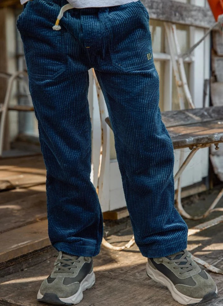 Bonton - Pantalón de pana acanalada Datcha | Azul oscuro