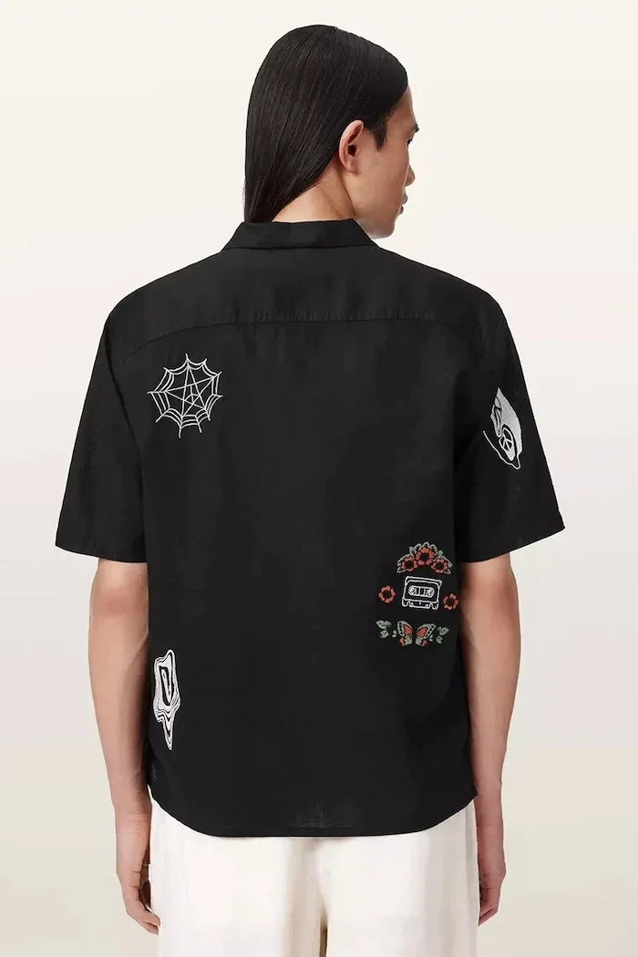 Camisa de lino AllSaints KARLTON