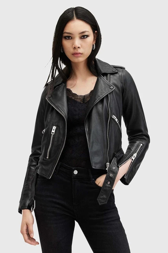 Chaqueta biker de piel Balfern para mujer AllSaints
