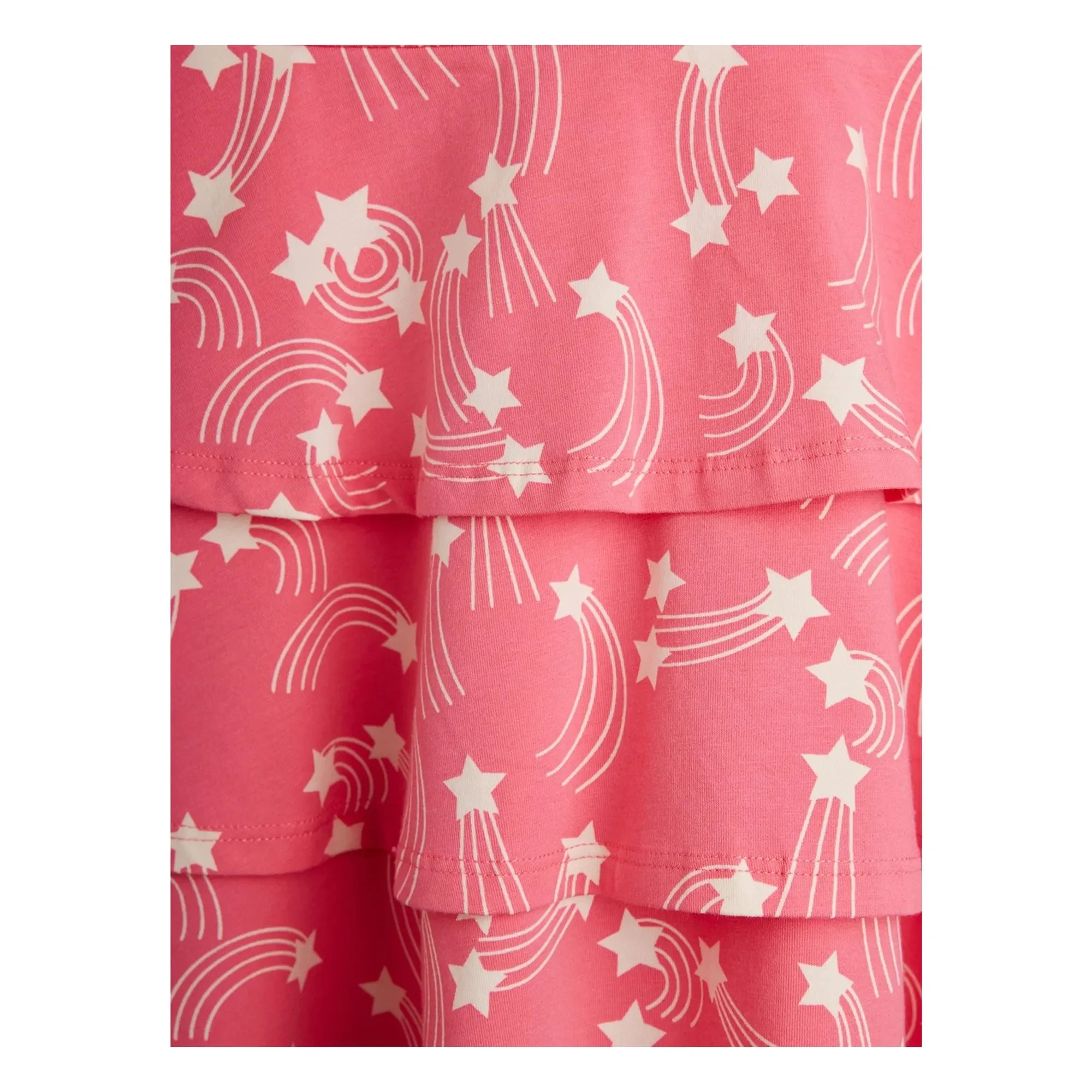 Mini Rodini - Vestido de algodón orgánico con estrellas | Rosa