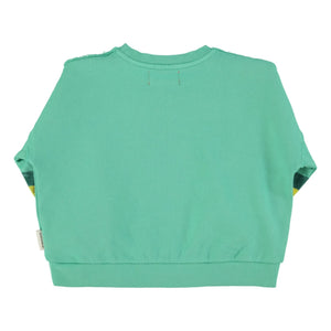Piupiuchick - Sudadera a rayas de algodón orgánico | Verde