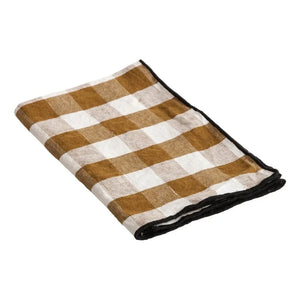 Maison de Vacances - Servilleta Gingham de Malla Negra Bourdon | Vichy Épices
