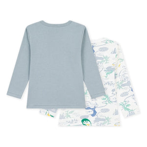 Petit Bateau - 2'li Organik Pamuk Ejderha Tişört Seti | Beyaz