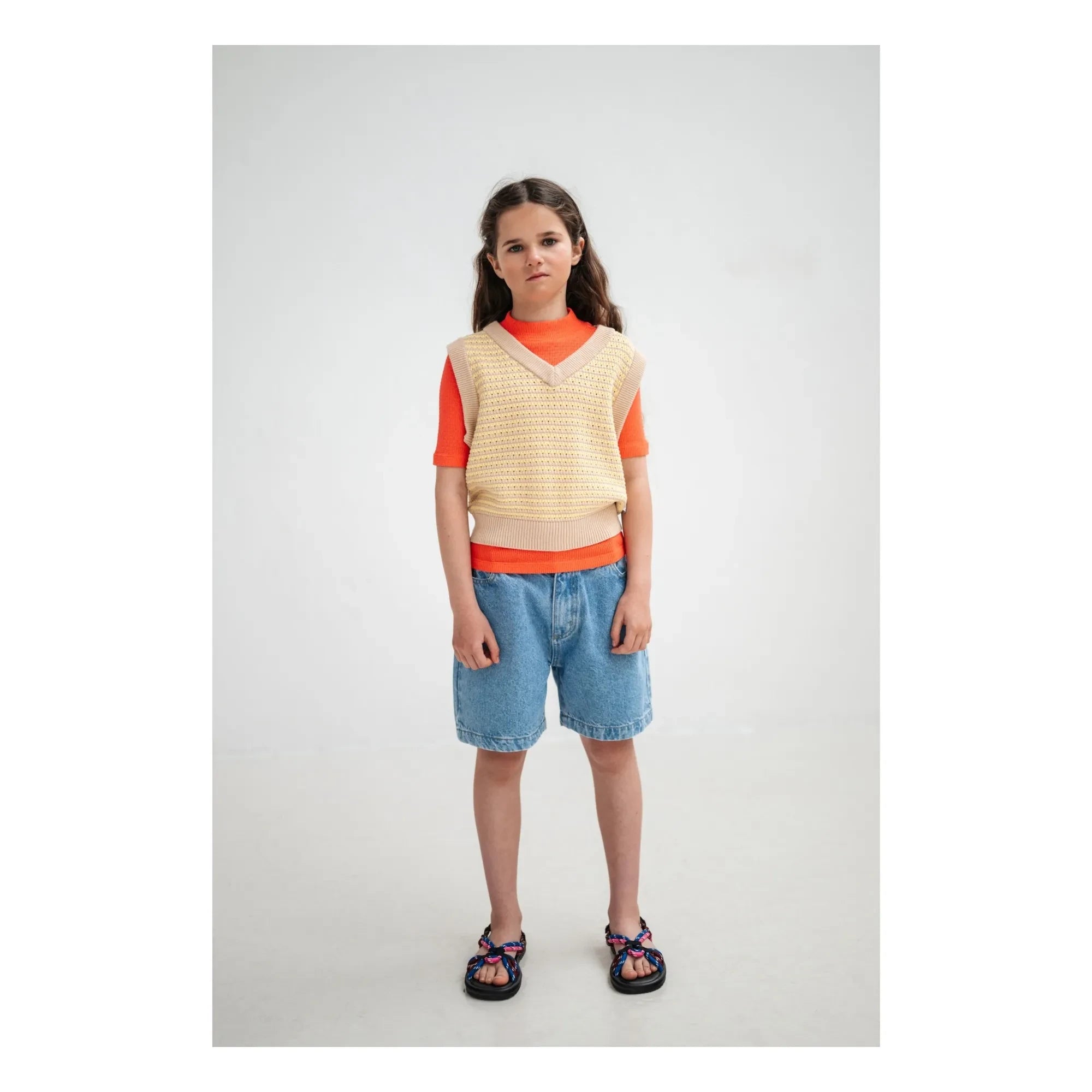 Repose AMS - Pantalón corto bermuda de algodón orgánico vaquero | Azul