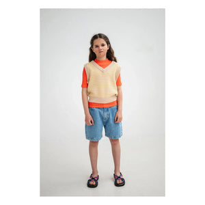 Repose AMS - Pantalón corto bermuda de algodón orgánico vaquero | Azul