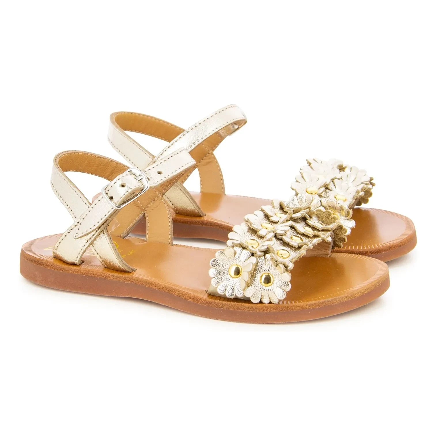 Sandalias Pom d'Api - Plagette Multi Flo | Doradas