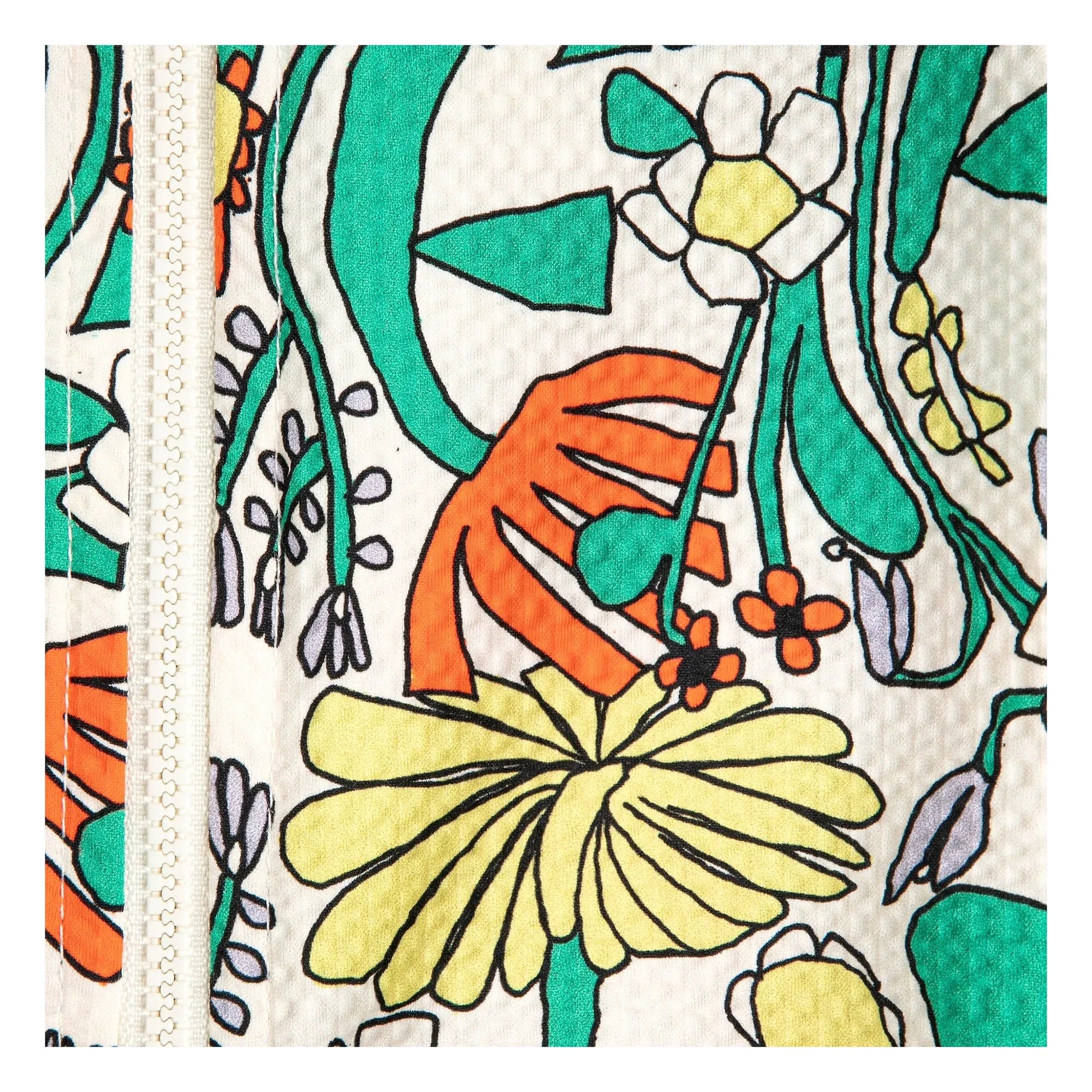 Bobo Choses - Bañador Manga Larga Estampado Flores Fibra Reciclada | Crudo