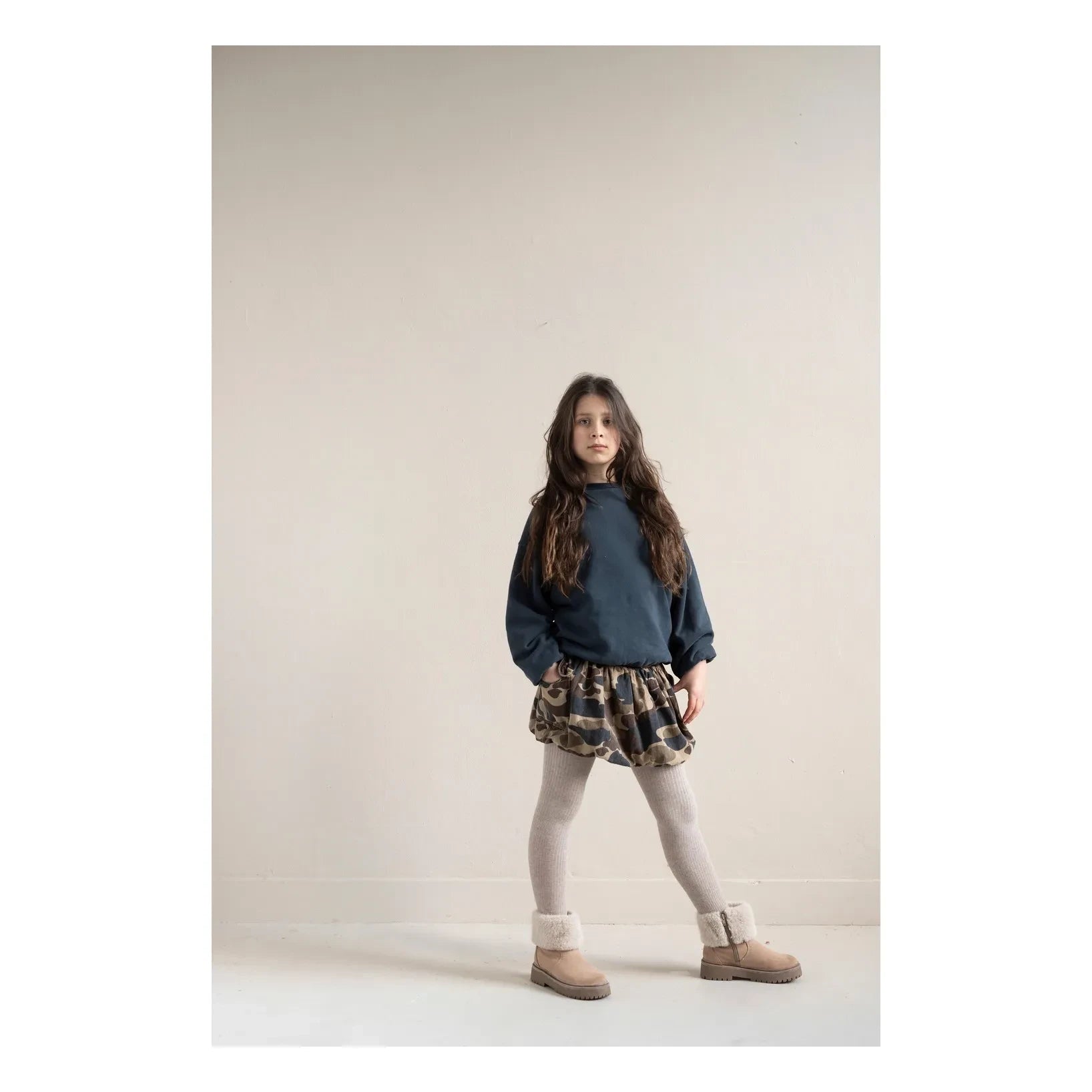Jenest - Betty Kamuflaj Kargo Etek | Karamel