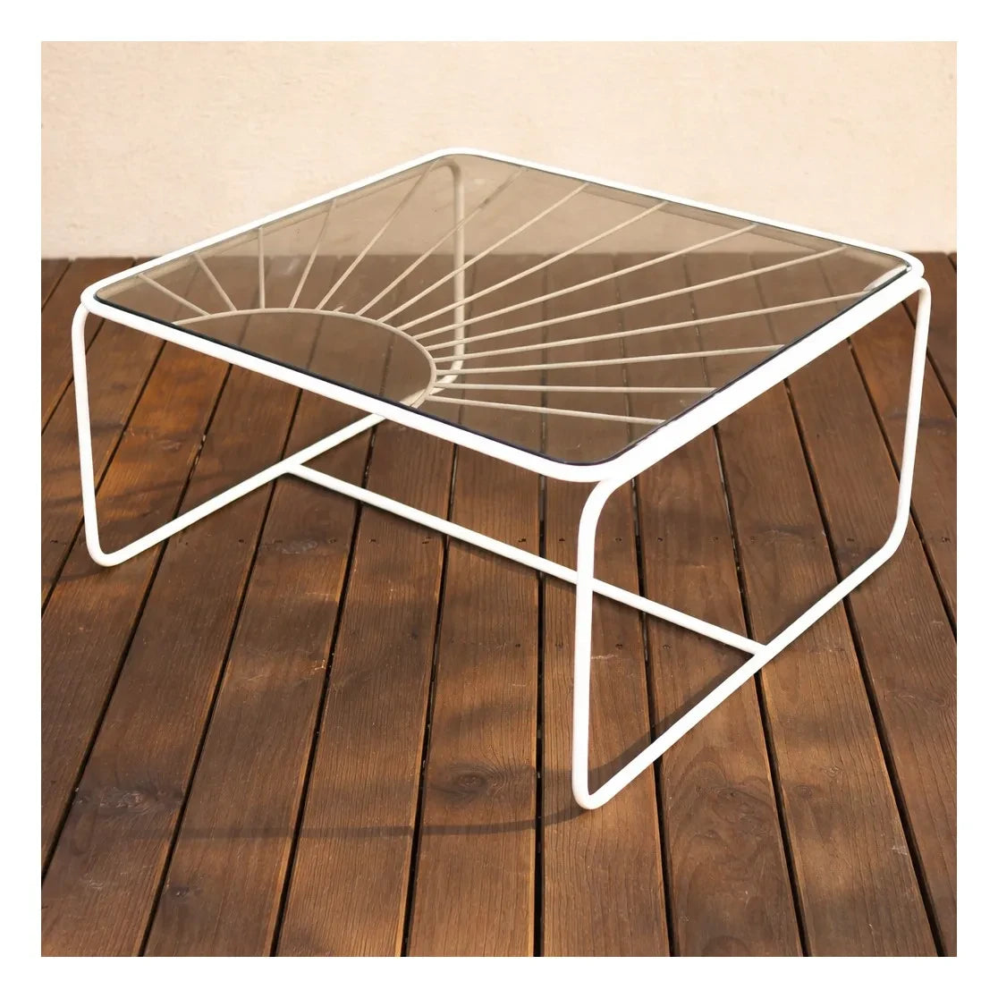Honoré - Eldorado Mesa de centro con tapa de vidrio ahumado | Beige
