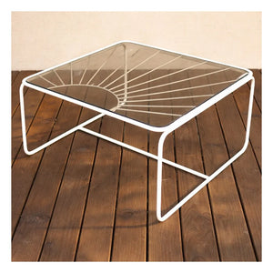 Honoré - Eldorado Mesa de centro con tapa de vidrio ahumado | Beige