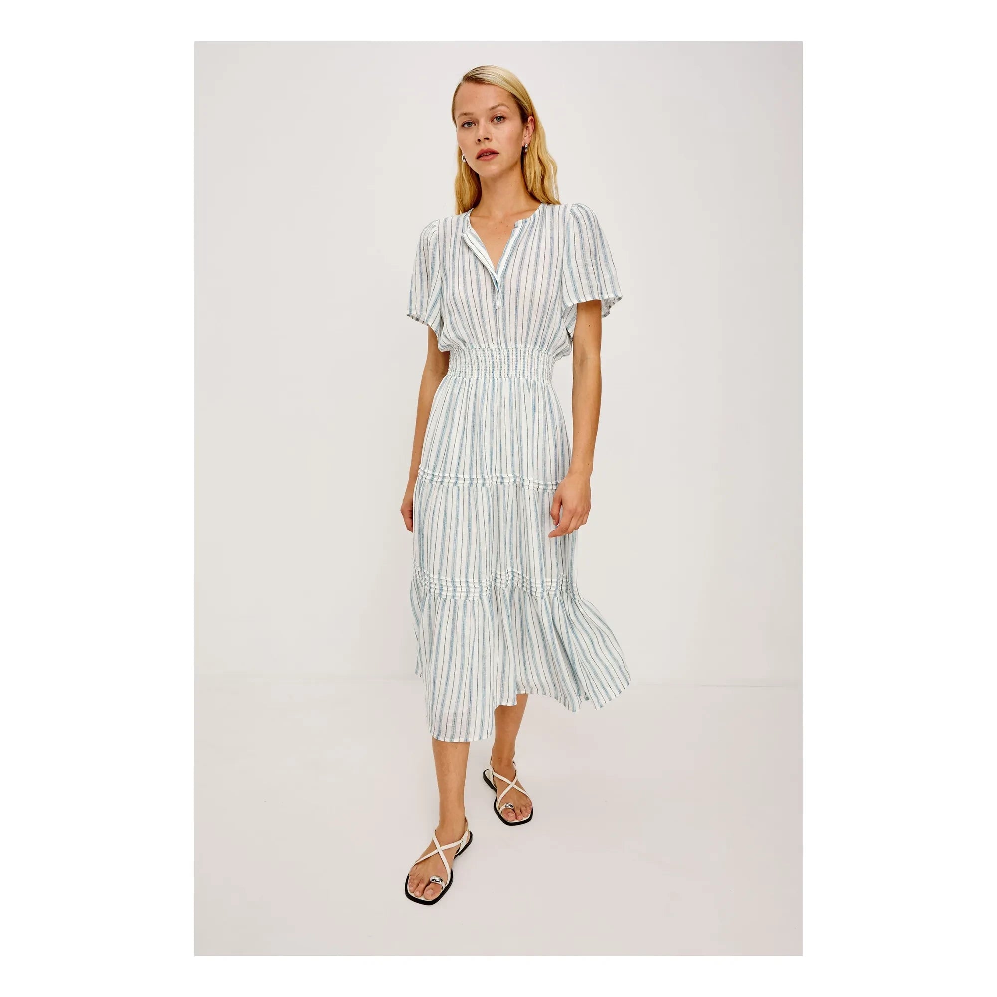 Rails - Vestido a rayas Cannes | Azul claro