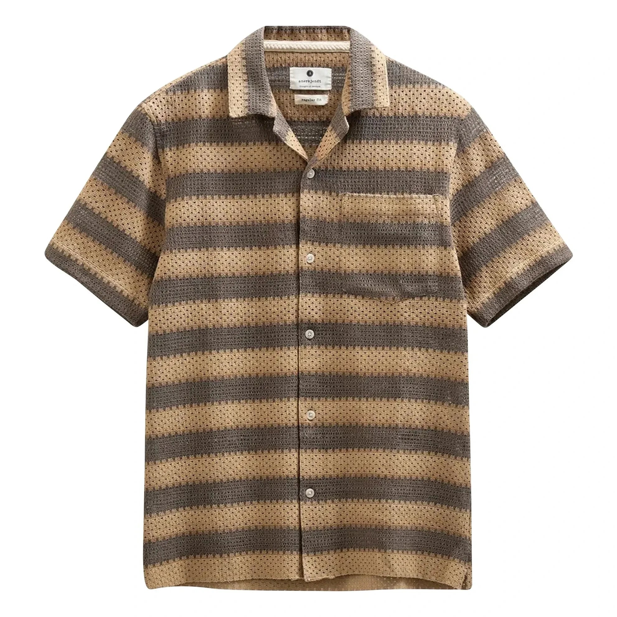 Anerkjendt - Camisa a rayas Akleander | Marrón claro