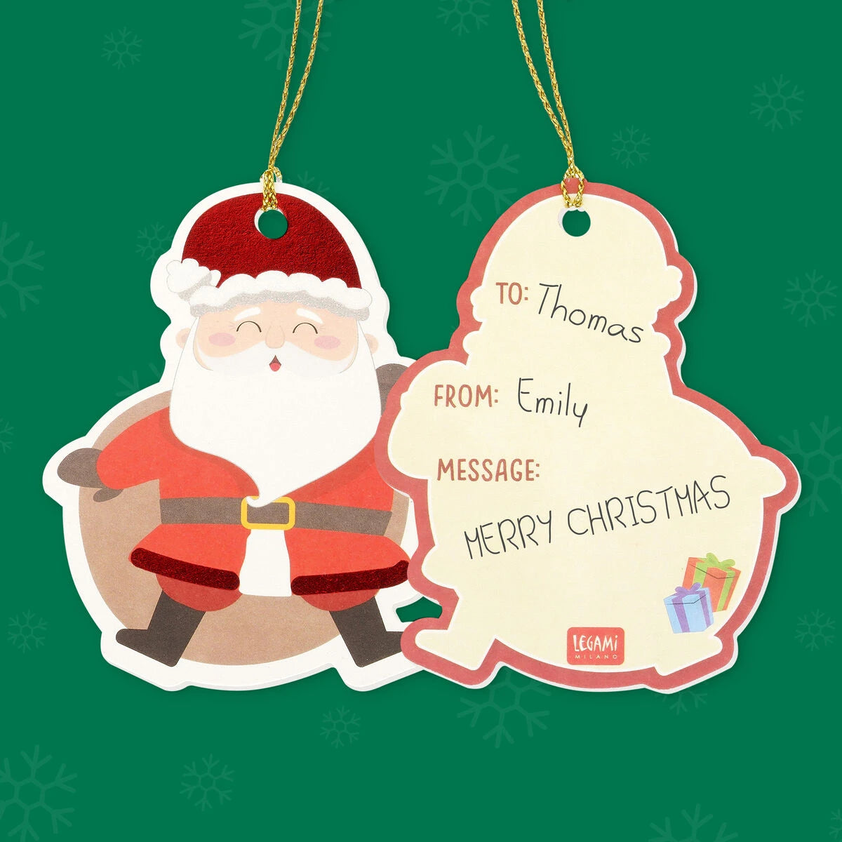 Legami - Set de 10 Etiquetas de Regalo de Navidad