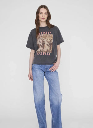 Anine Bing - Cade Tiger Camiseta de Algodón | Negro