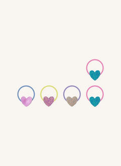 Mimi & Lula - 8'li Mutlu Kalpler Toka Seti | Pembe