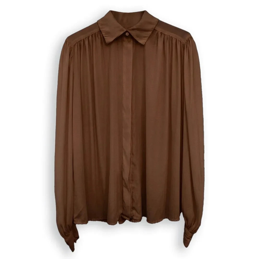 THEAVANT - Blusa de seda Dama | Café