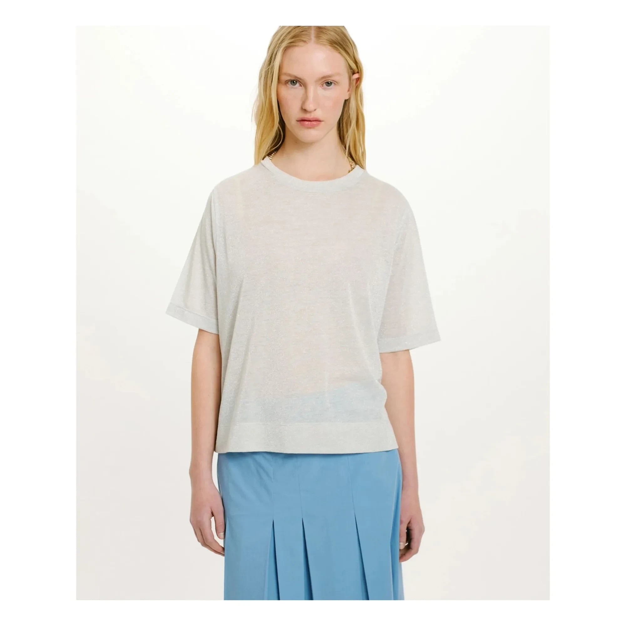 Momoni - Camiseta metálica Iora | Gris claro