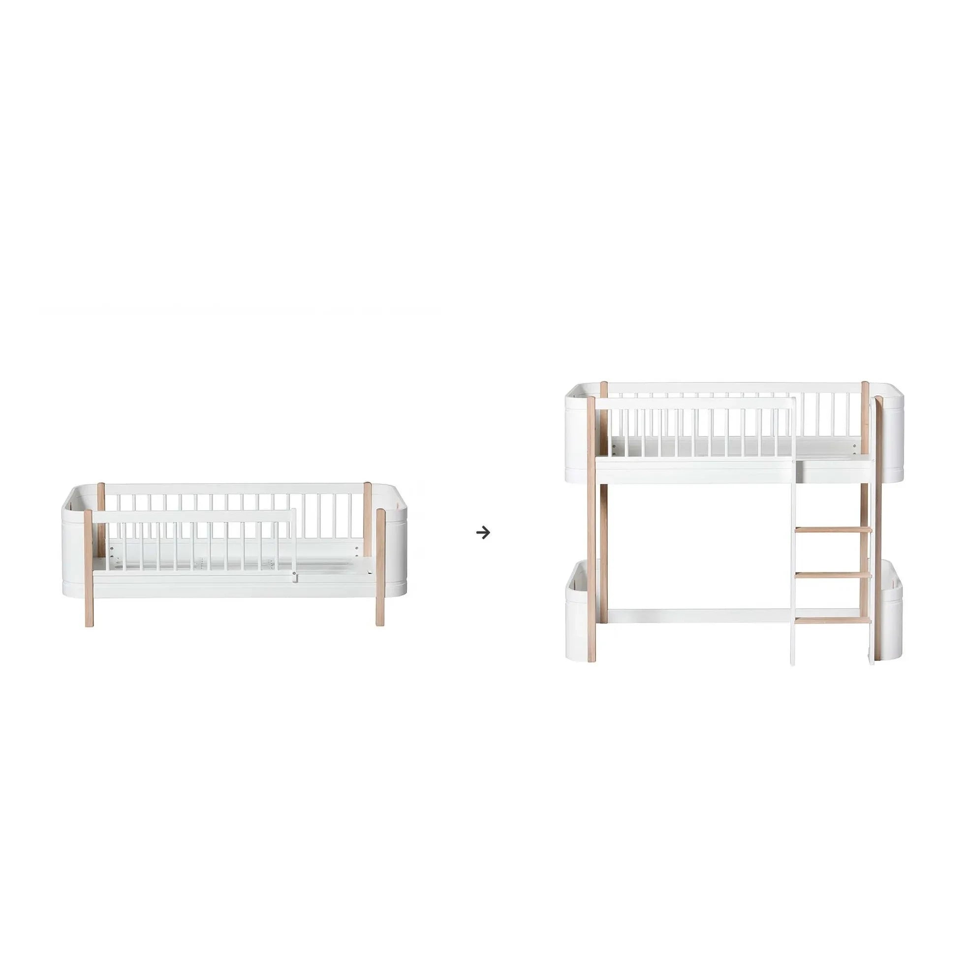 Oliver Furniture - Mini+ Junior'dan Loft Karyola Dönüşüm Kiti - | Meşe