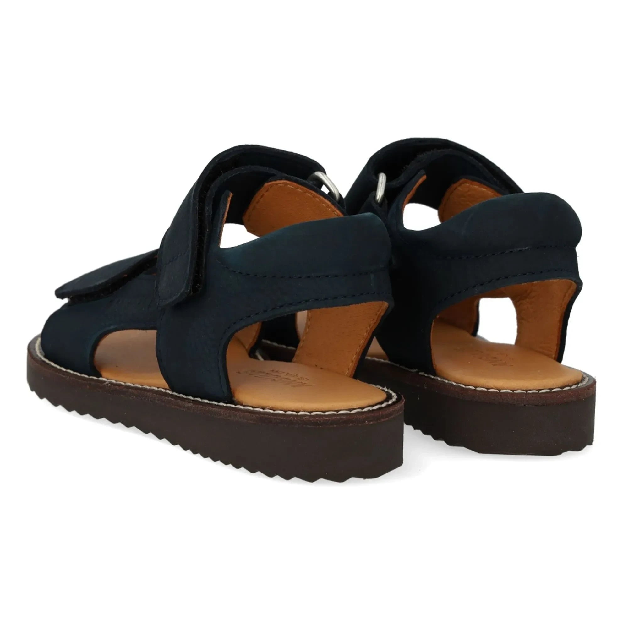 Angulus - Sandalias de nobuk de doble tira | Azul marino