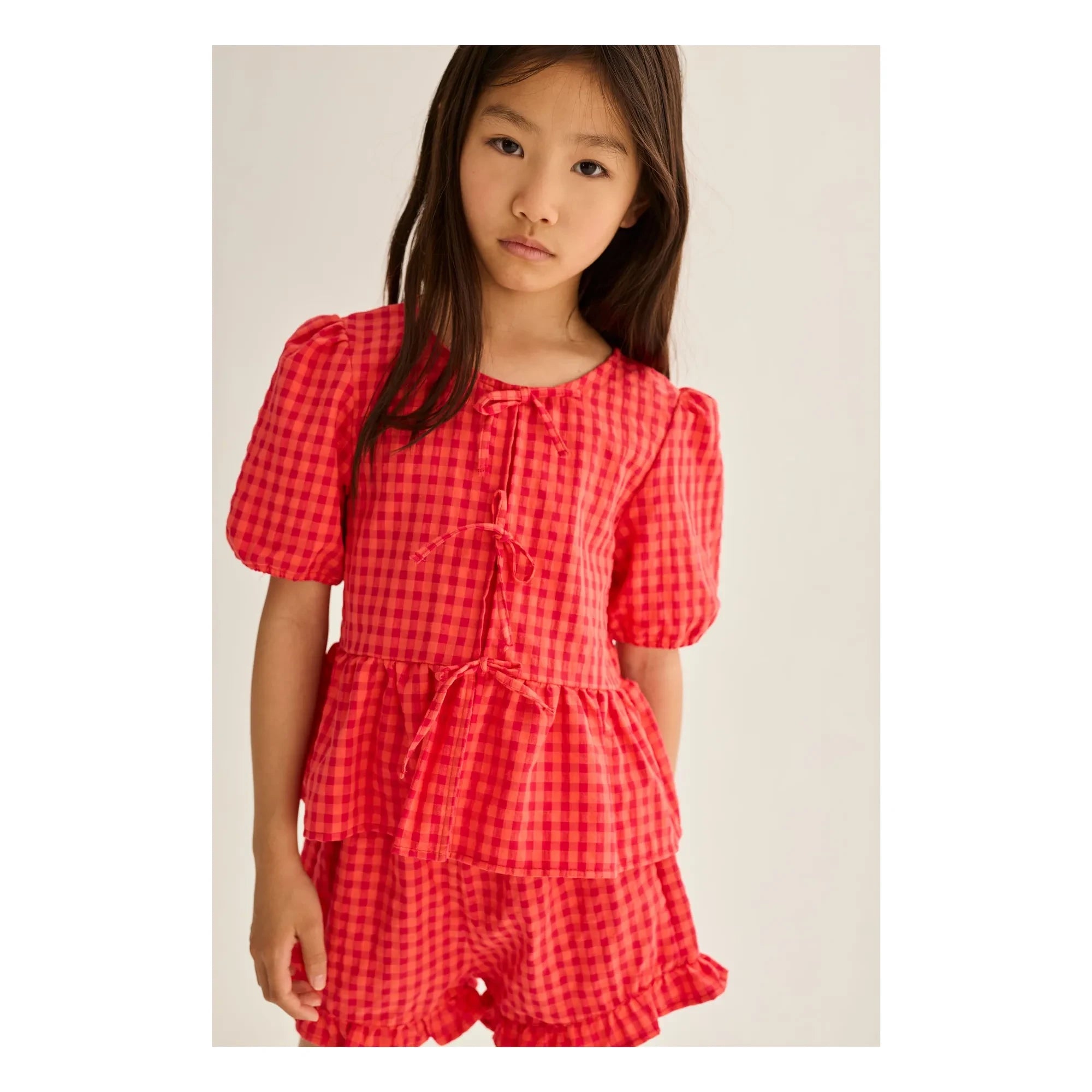 Cozmo - Blusa a cuadros Joy de fibras recicladas | Rojo