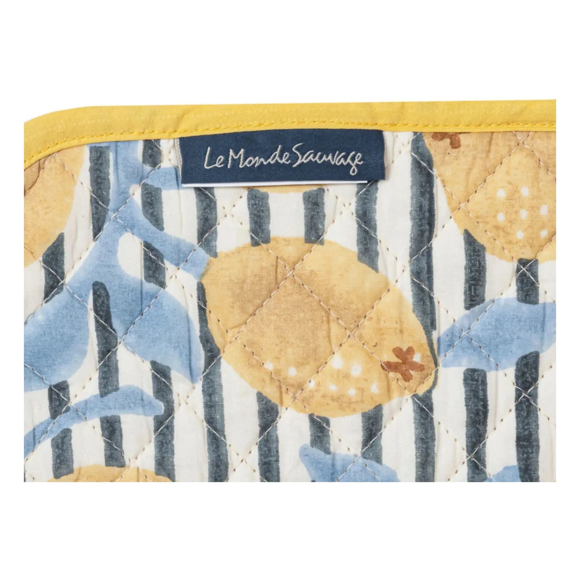 Le Monde Sauvage - Salvamanteles individual reversible Sicilia - Juego de 4 | Amarillo