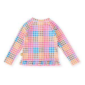 Goldie + Ace - Camiseta a cuadros anti-UV | Rosa