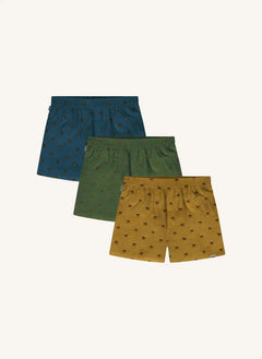 Pockies - 3'lü Boxer Şort Paketi | Çok Renkli