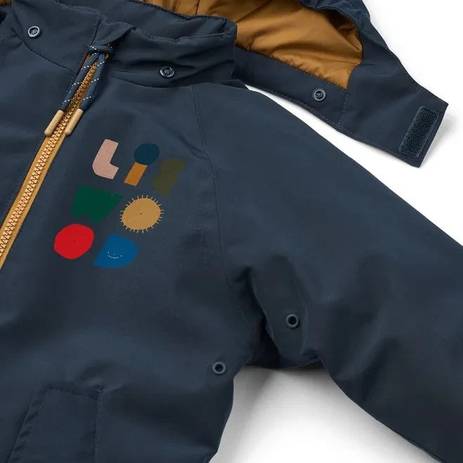 Liewood - Mono de esquí Maddy de bloques de color hecho con fibras recicladas | Azul noche