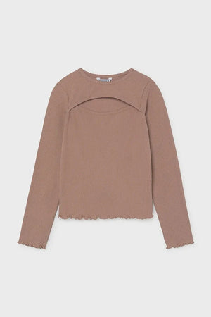 Blusa Mayoral de manga larga de algodón y elastano para niños