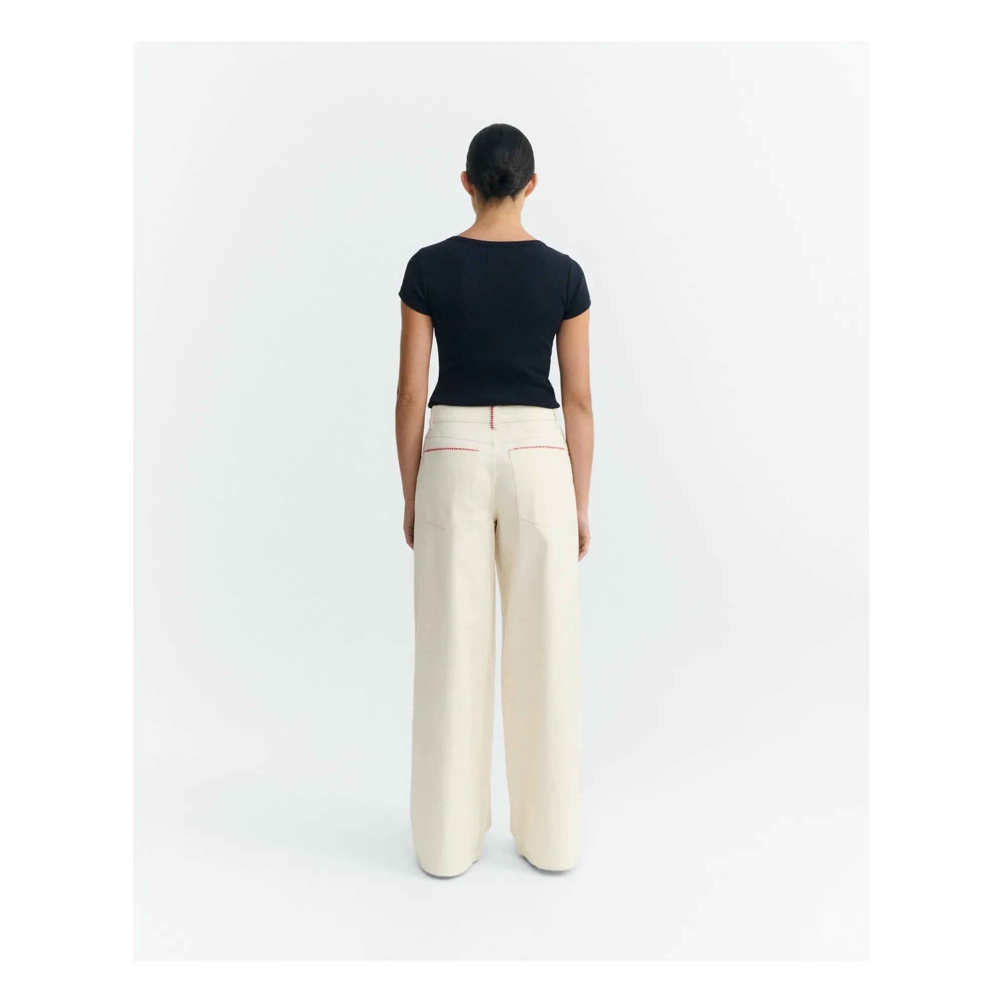 Thinking Mu - Pantalón Hedda de algodón orgánico | Crudo