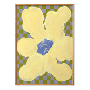 Paper Collective - Lámina Flowers with Checks 04, Liat Greenberg | Amarillo