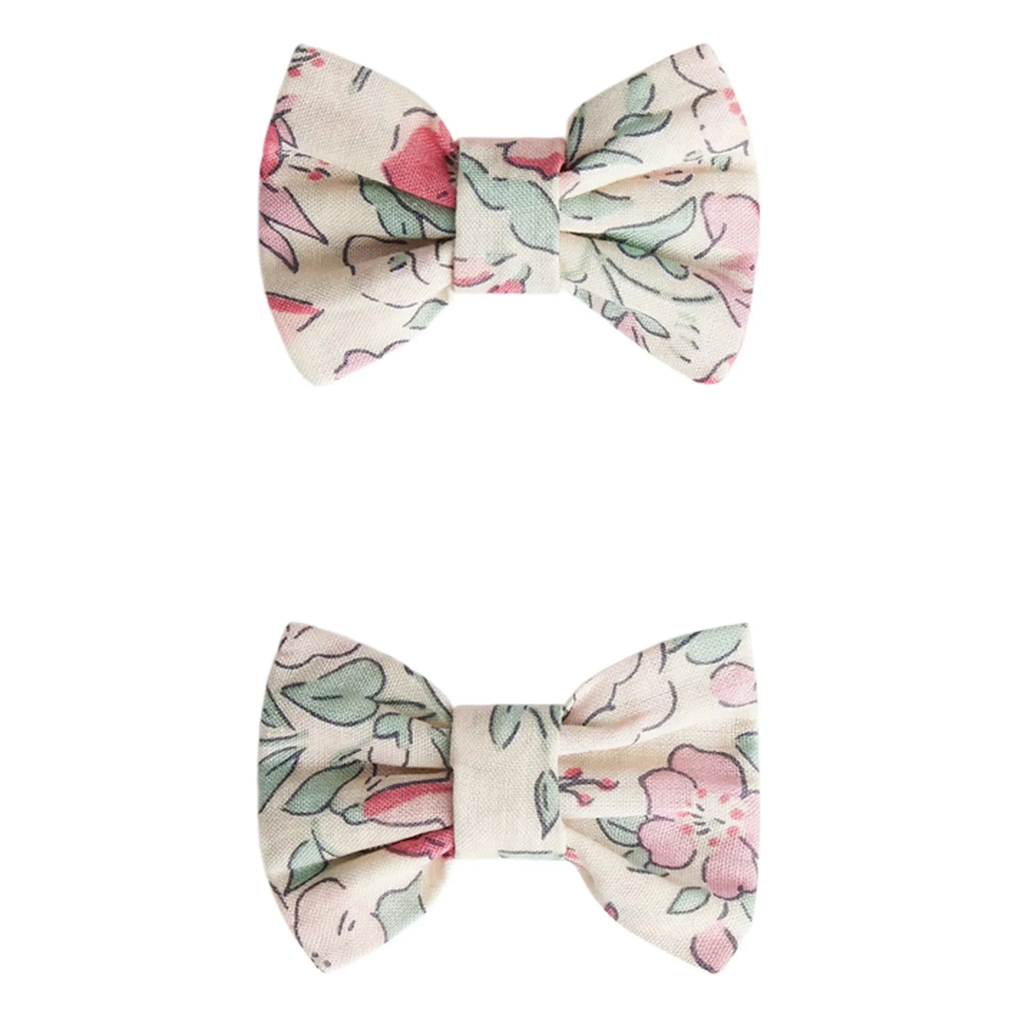 Bonpoint - Set de 2 clips de pelo Miniclic con estampado floral | Rosa