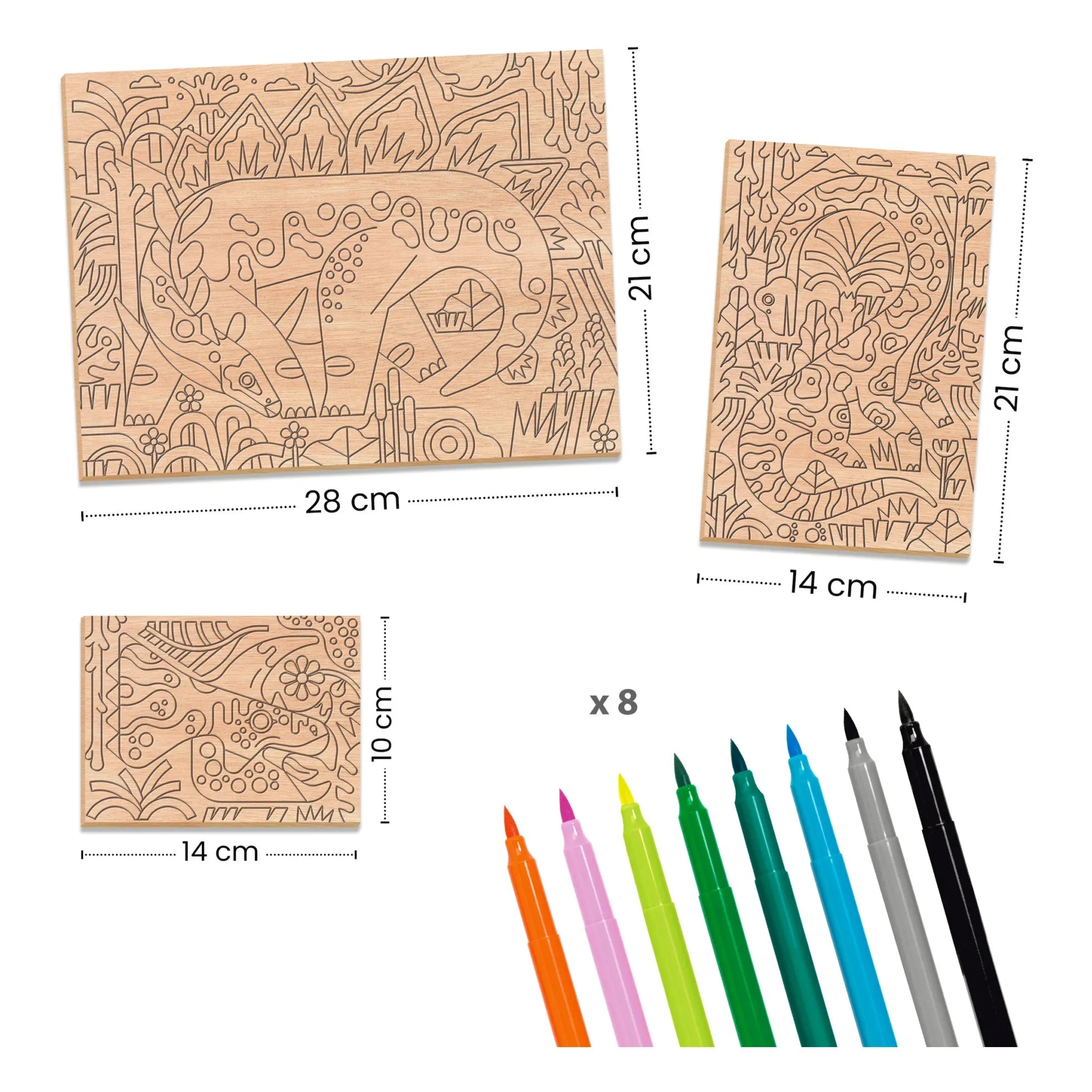 Djeco - Libro para colorear el mundo de los dinosaurios