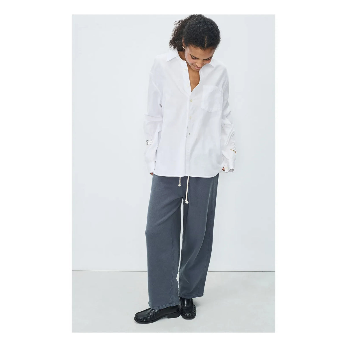 American Vintage - Jogger de algodón Izubird | Gris azulado