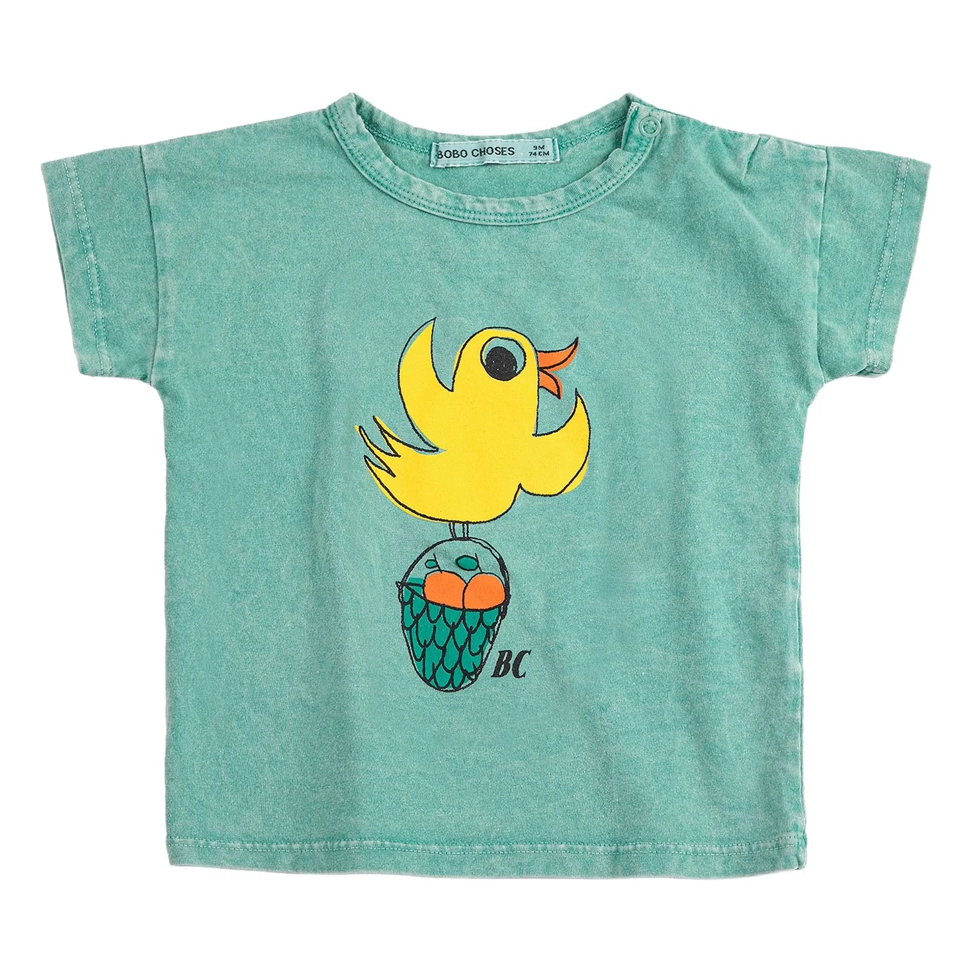 Bobo Choses - Camiseta Bird Sin Lavar Algodón Orgánico | Verde