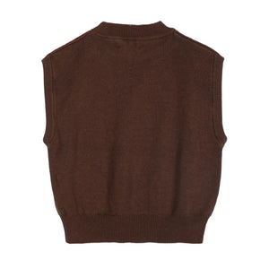 Bobo Choses - Jersey de jacquard de algodón orgánico | Marrón oscuro
