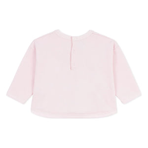 Petit Bateau - Sudadera Corazón de Algodón Orgánico | Rosa claro