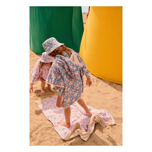 Louise Misha - Poncho de baño Mael de algodón orgánico | Azul