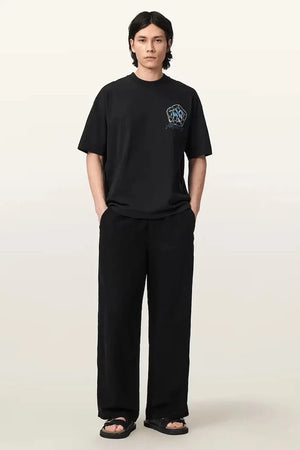 Camiseta básica de hombre AllSaints AFFIX con lino